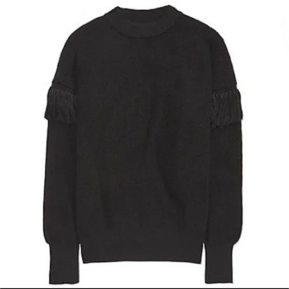 Tory Burch Black and White Crew Neck Sweater - Picture 9 of 9